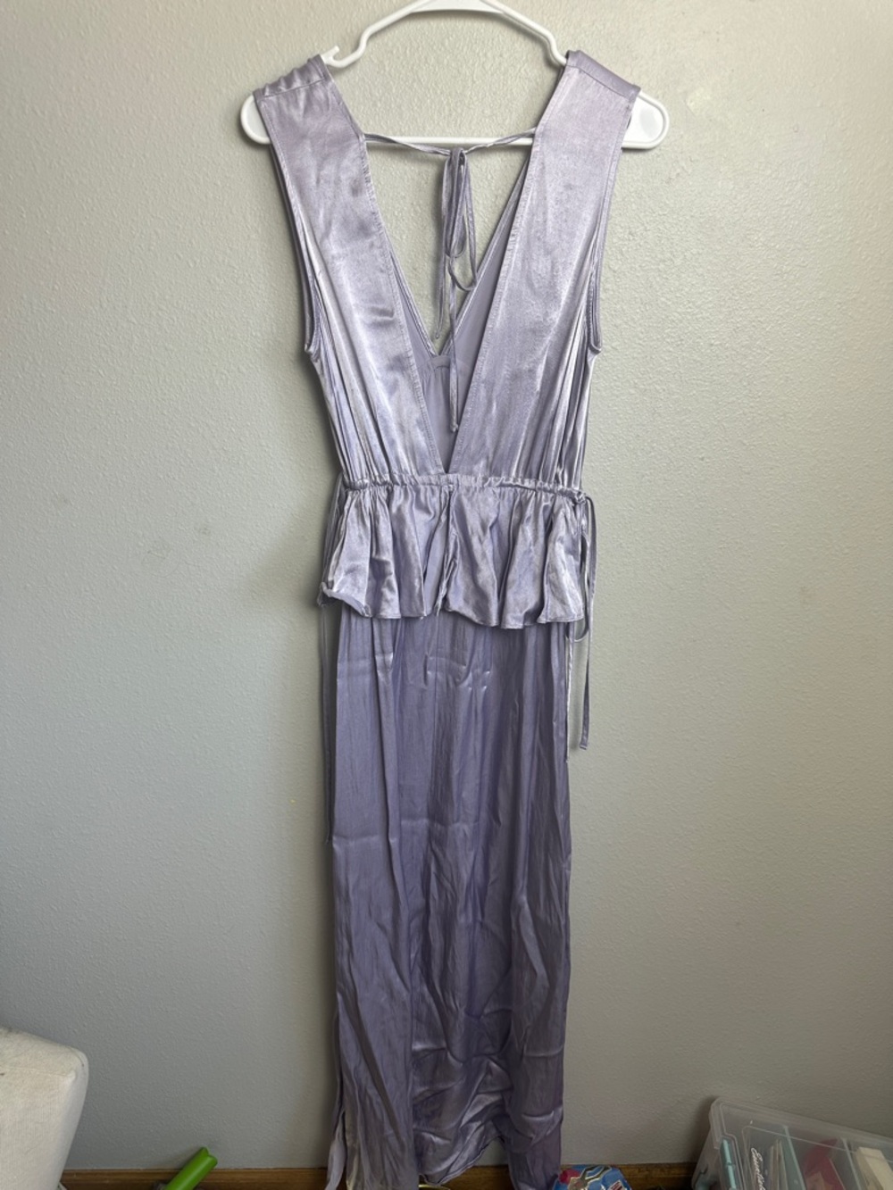 Topshop Lilac Satin Slip Dress - Picture 6 of 8